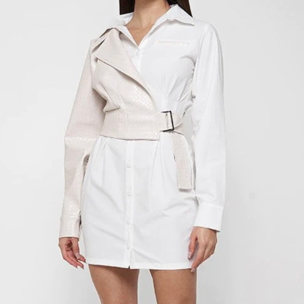 MANIERE DE VOIR LEATHER BLAZER DRESS BRAND NEW WITH TAGS